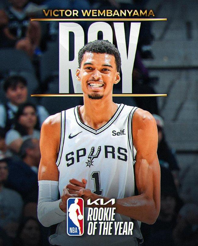  灰熊新秀文班亚马当选年度最佳球员  